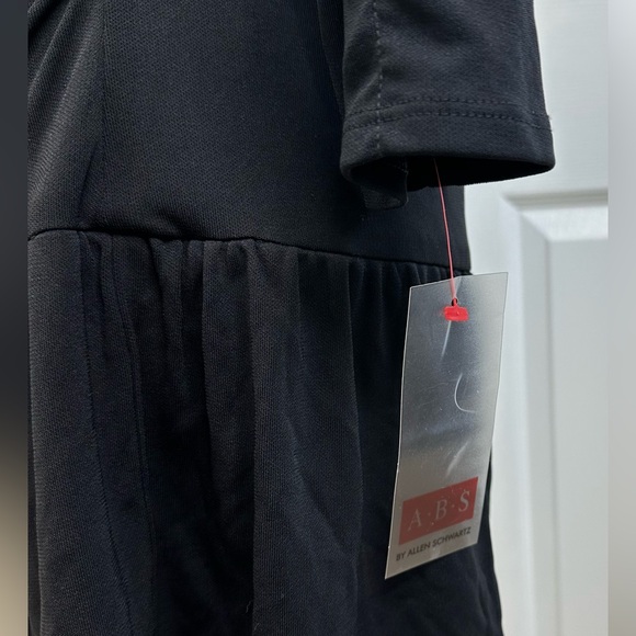 BLACK ABS by Allen Schwartz Tiered 3/4 Sleeve Dress size L - Picture 3 of 5